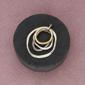 or paz sterling silver two tone cascading rings pendant